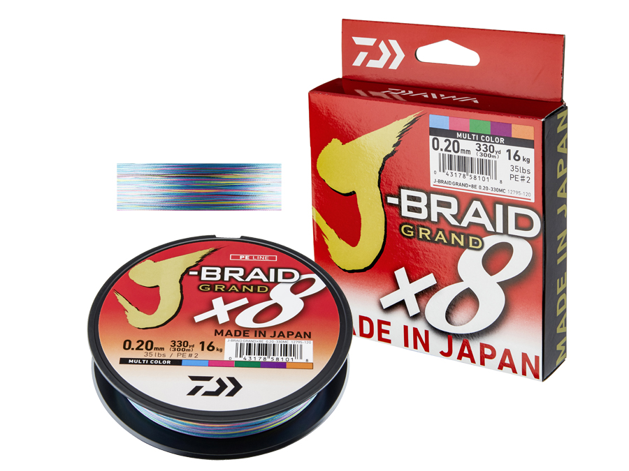 Daiwa Braided lines J-Braid Grand X8 - multi-color - Braided lines