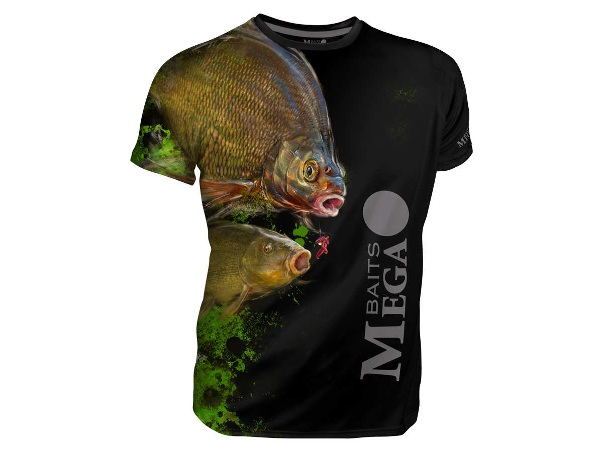 Dragon Breathable T-shirt Megabaits - bream/tench black - T-shirts