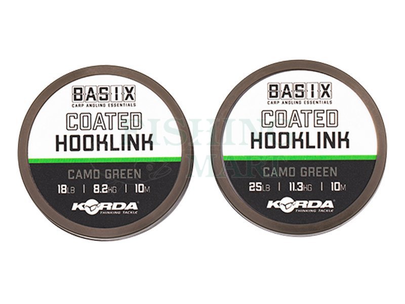 Korda Basix Coated Hooklink - Braided hooklinks for carp rigs - FISHING-MART