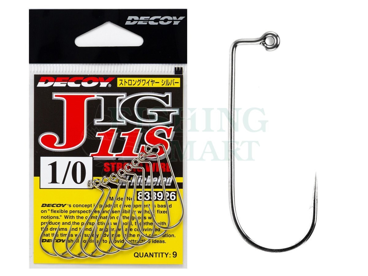 Decoy Hooks Jig 11S Strong Wire - Hooks for baits and lures