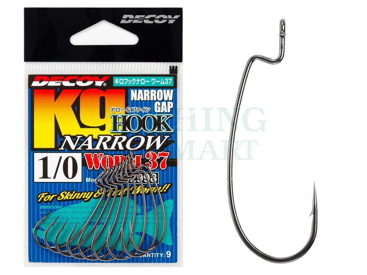Decoy Hooks Worm 17 KG High Power Offset Hook - Hooks for baits