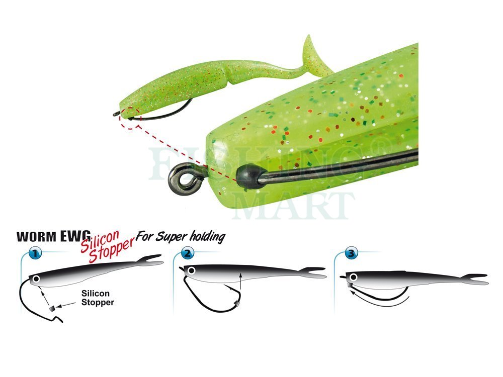 Gamakatsu Hooks Worm Offset EWG with Silicon Stopper - Hooks for baits and  lures - FISHING-MART