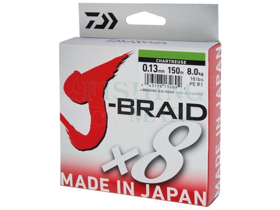 Daiwa Braided lines J-Braid Grand X8 Chartreuse - Braided lines -  FISHING-MART