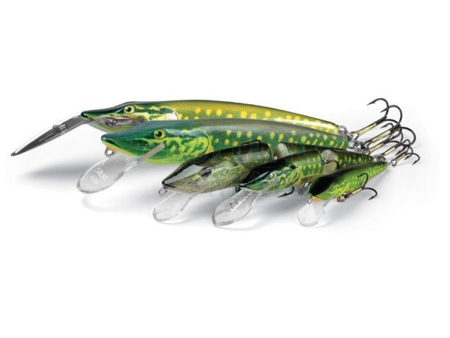 Light lures for asp, pike, bass: handmade, covered by natural pike