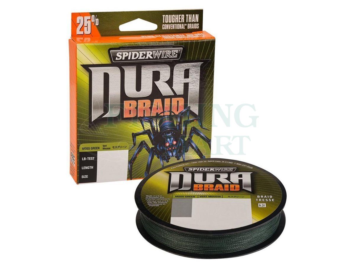 Braided Line Spiderwire Dura Braid Moss Green 135m 0.15mm