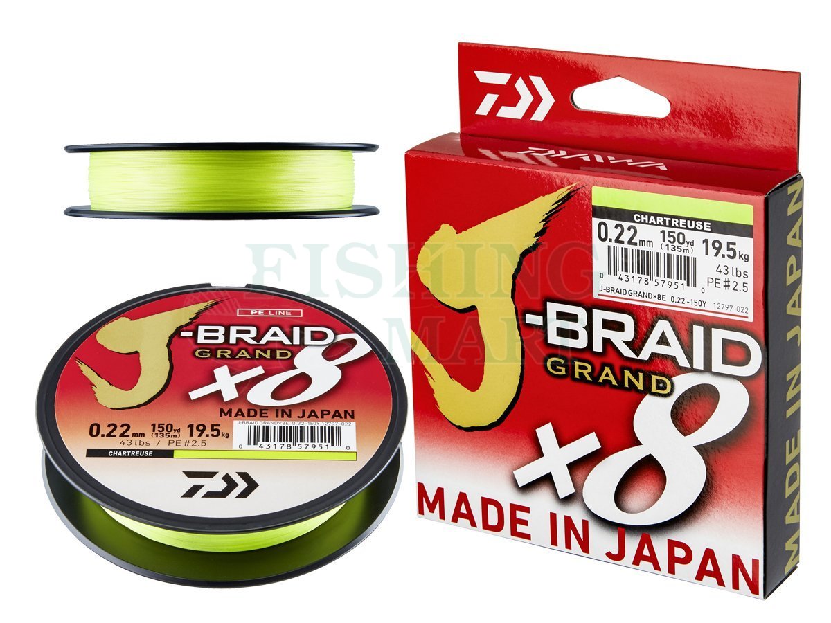 Buy Daiwa X8 J-Braid Multi-Colour online at
