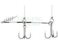 Dragon stingers with corkscrew for big soft baits 2 x no. 1 - 27kg 7cm