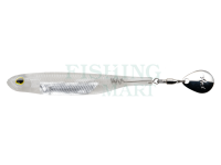 Fish Arrow Flash-J Spin Elastomer SW 4" 100mm - #100 Keimura Clear / Silver