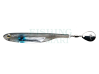 Fish Arrow Flash-J Spin Elastomer SW 4" 100mm - #102 Blue Spot / Silver