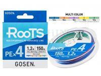 Gosen RooTS PE X4 Multipurpose Braided Line Multicolor 150m #1.0