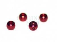 Red metalic beads 3,8mm