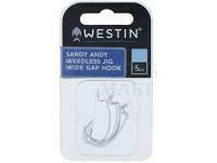 Westin Magic Minnow Weedless Jig Widegap Hook #2/0 Silver 5pcs