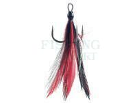 Treble Hooks BKK Feathered Spear 21 SS Black/Red #5