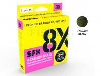 Braided line Sufix SFX 8 Carrier Braid Lo-Vis Green 135m 0.128mm